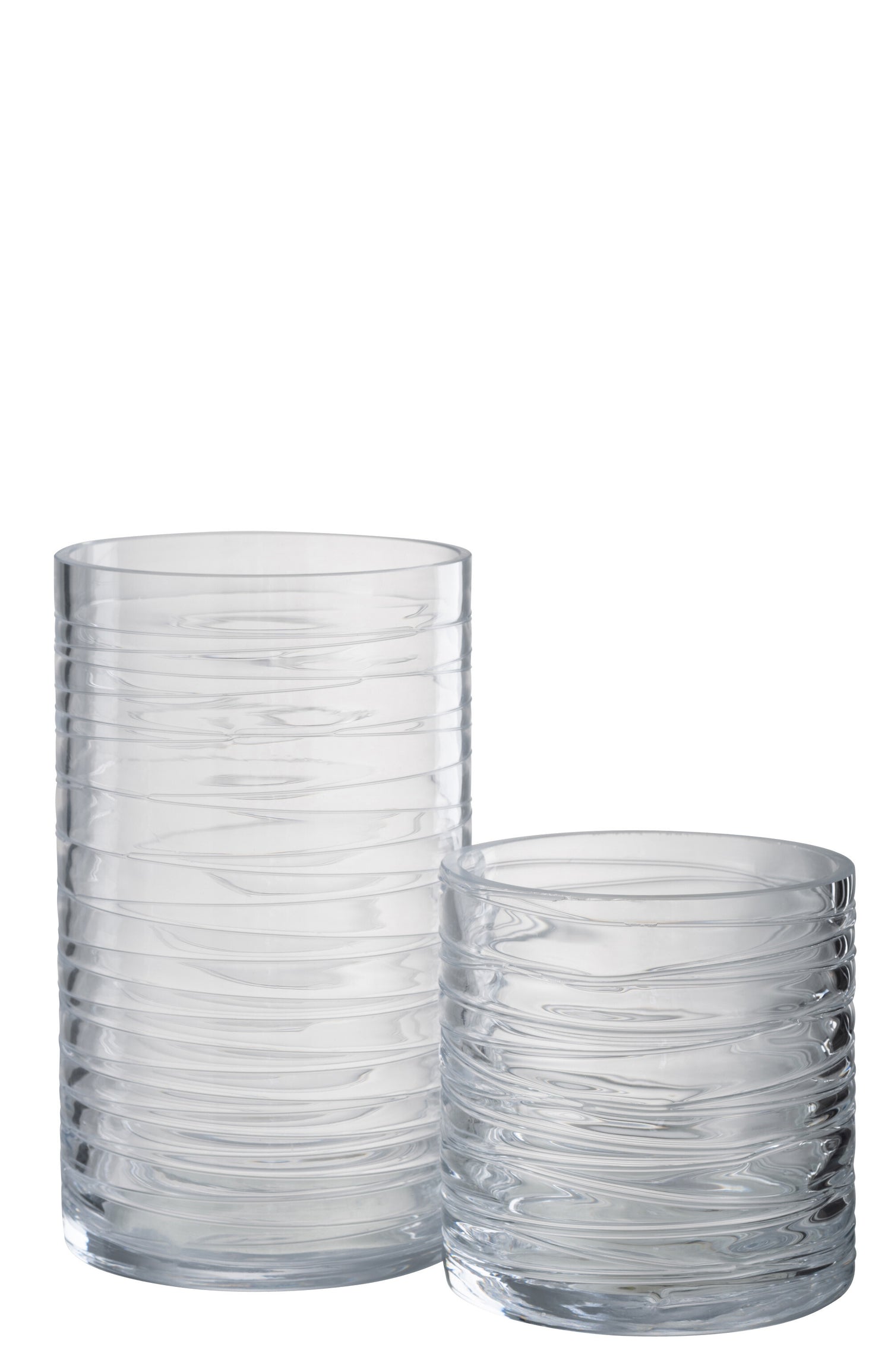 Orkaanstrepen Glas Transparant Groot