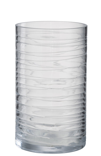 Orkaanstrepen Glas Transparant Groot