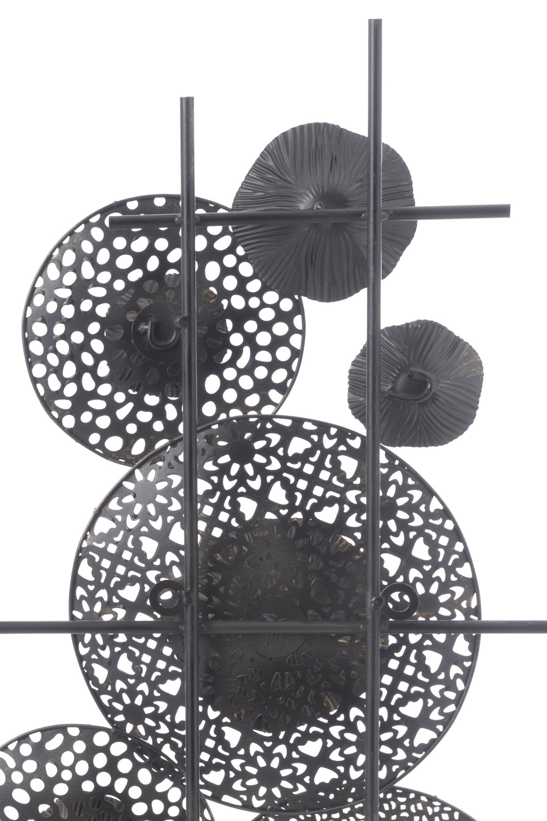 Wanddecoratie Bloemen Metaal Bruin