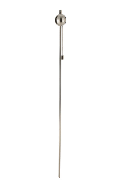 J-Line Tuinfakkel Bol Gehamerd Stainless Steel Zilver