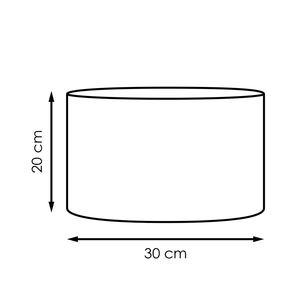 Lampenkap Canvas petrol - B:30xD:30xH:20cm