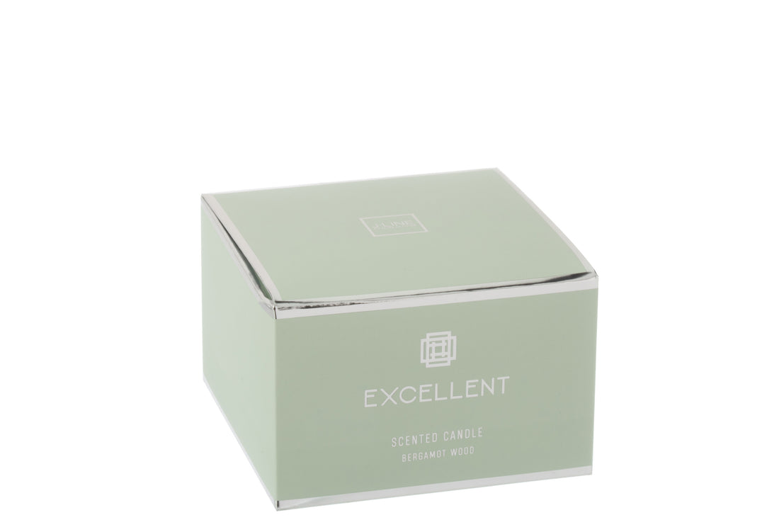 J-Line geurkaars Excellent - glas - muntgroen â€“ L - 50U