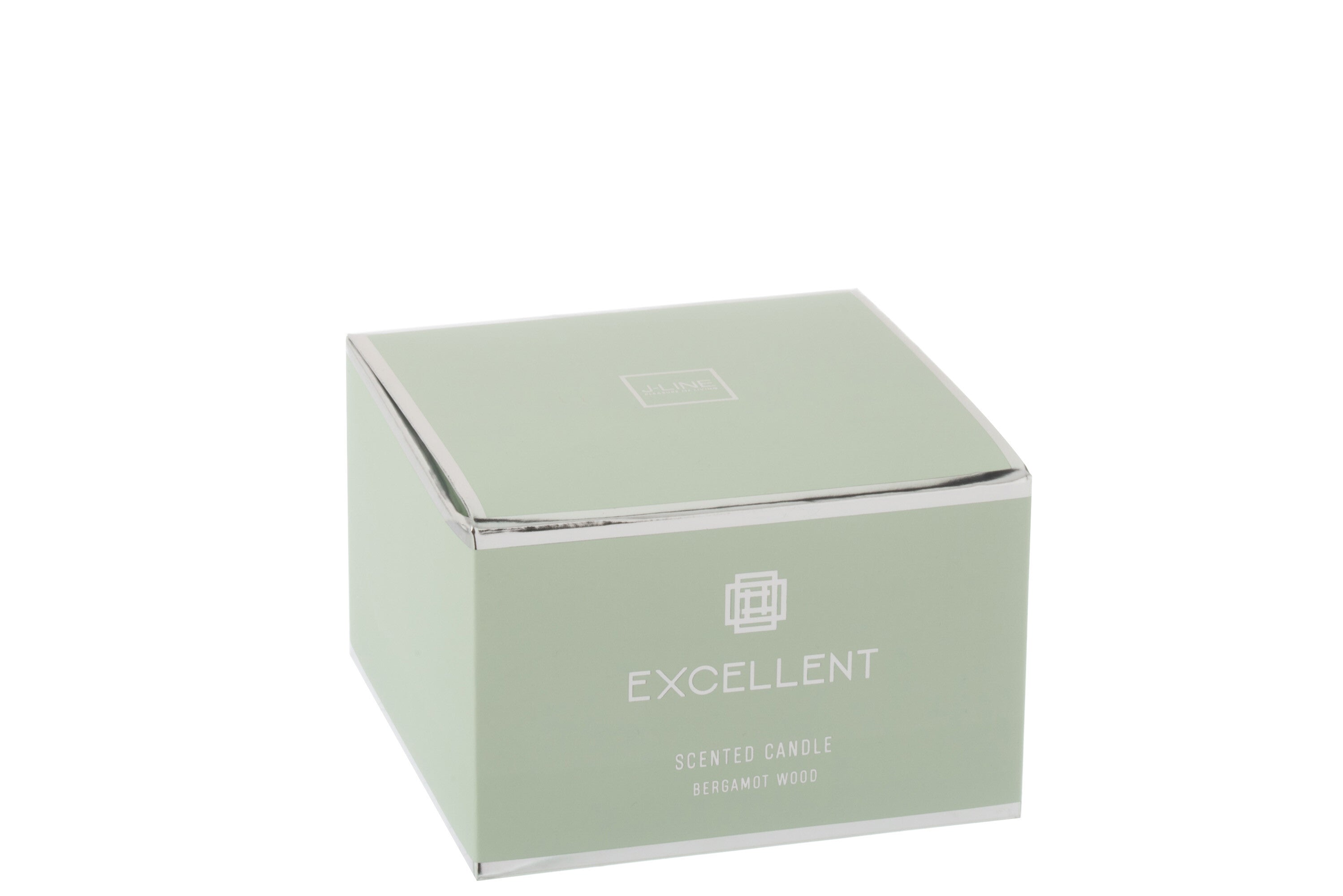 J-Line geurkaars Excellent - glas - muntgroen â€“ L - 50U