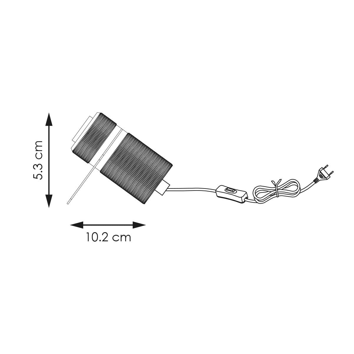 Tafellamp Matrix - Wit - 11/10.2/5.3cm - Bedlampje