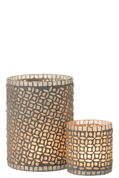 Orkaan Lichtpatroon Glas Grijs