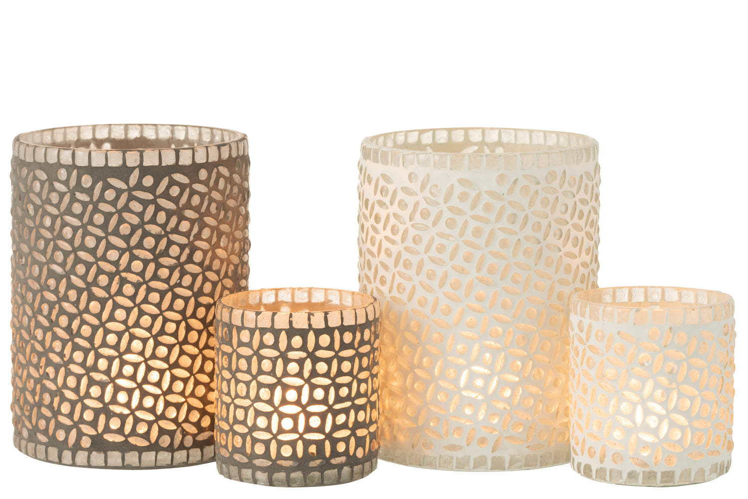 Orkaan Lichtpatroon Glas Grijs