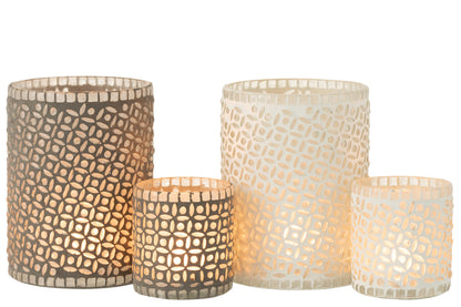 Orkaan Lichtpatroon Glas Grijs