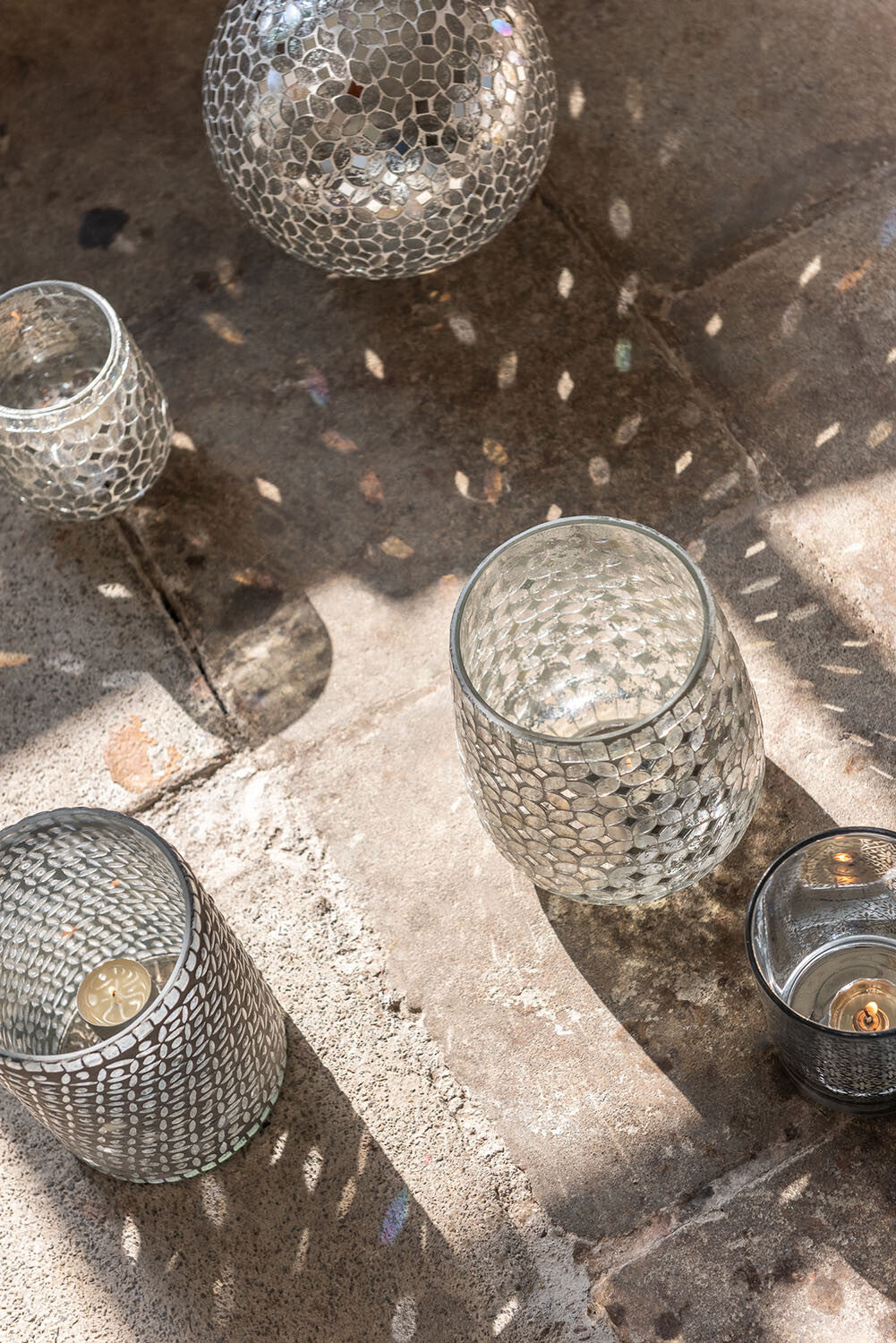 Orkaan Lichtpatroon Glas Grijs