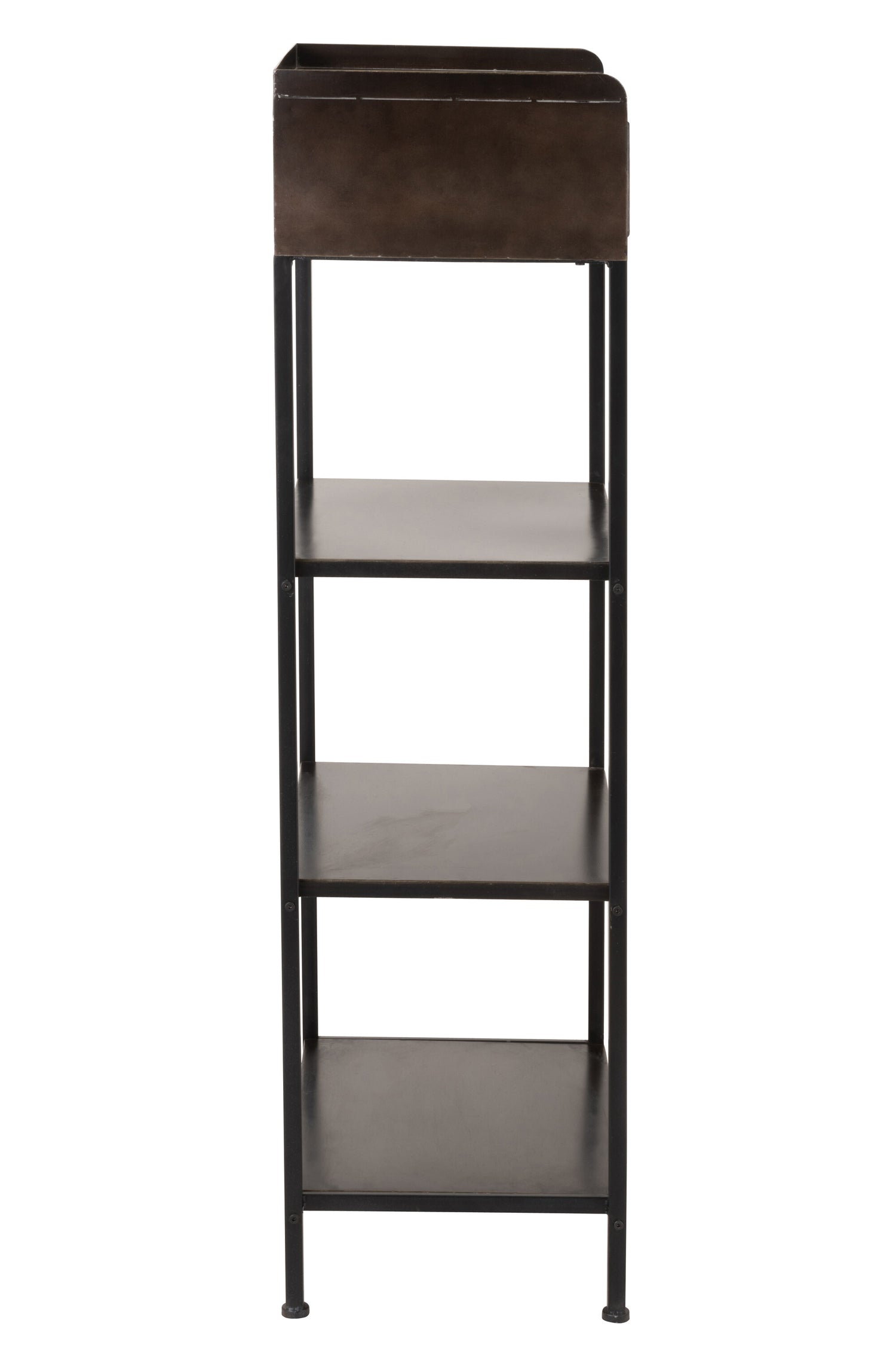 Rek 1 lade + 3 planken Metaal Zwart