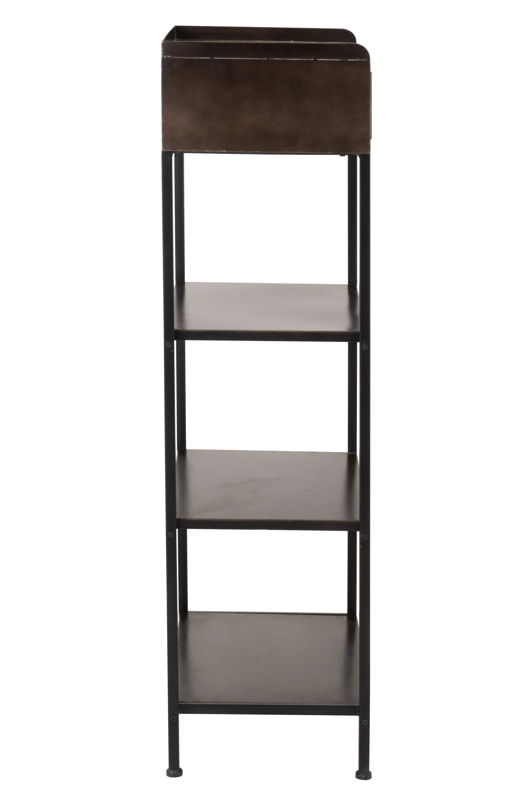 Rek 1 lade + 3 planken Metaal Zwart