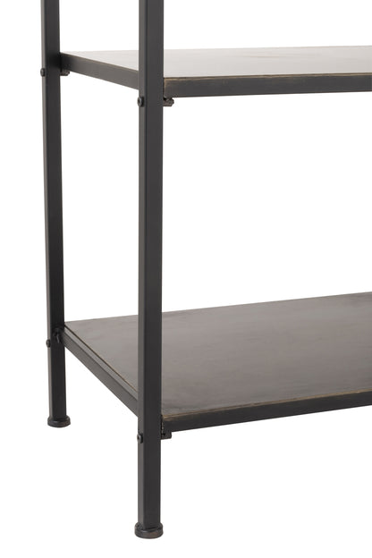 Rek 1 lade + 3 planken Metaal Zwart