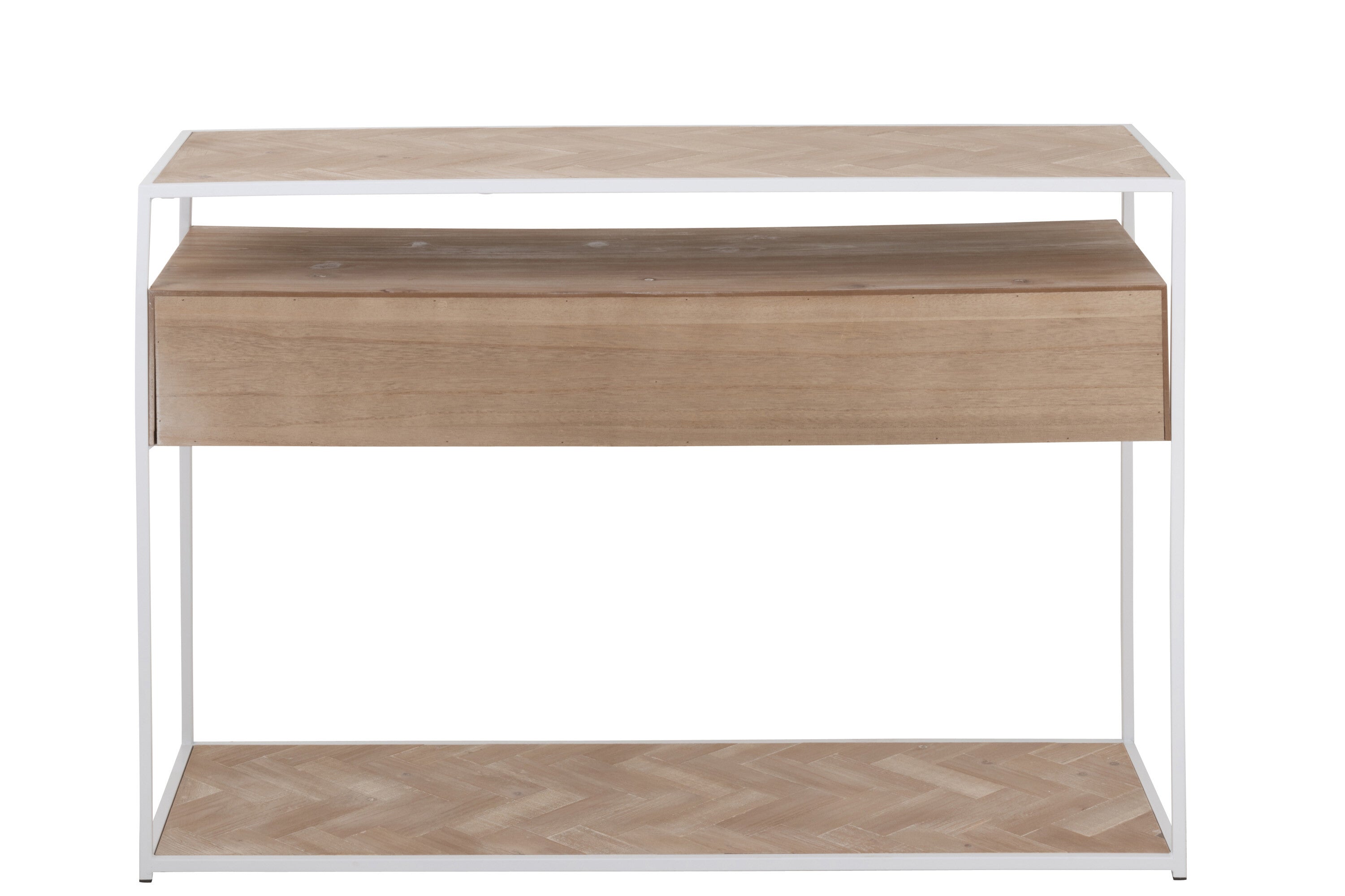 Console Zigzag 2 Laden Hout/Metaal Natuurlijk/Wit