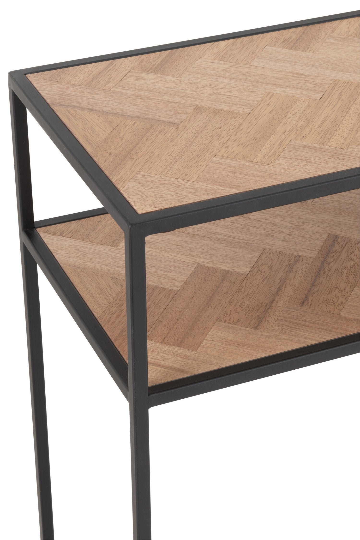 Console Zigzag Hout/Metaal Natuur/Zwart