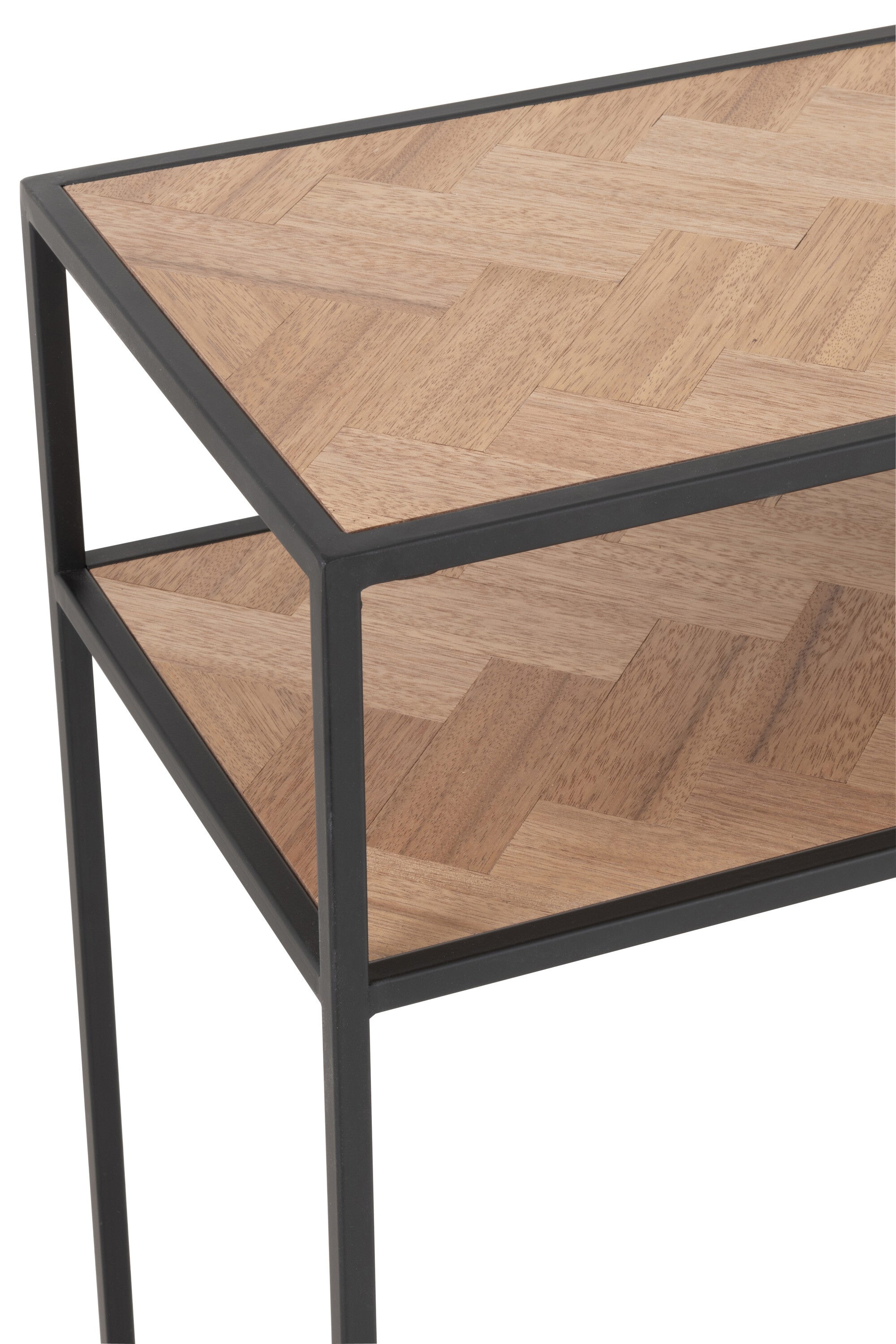 Console Zigzag Hout/Metaal Natuur/Zwart