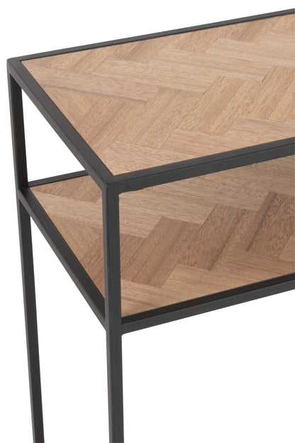 Console Zigzag Hout/Metaal Natuur/Zwart