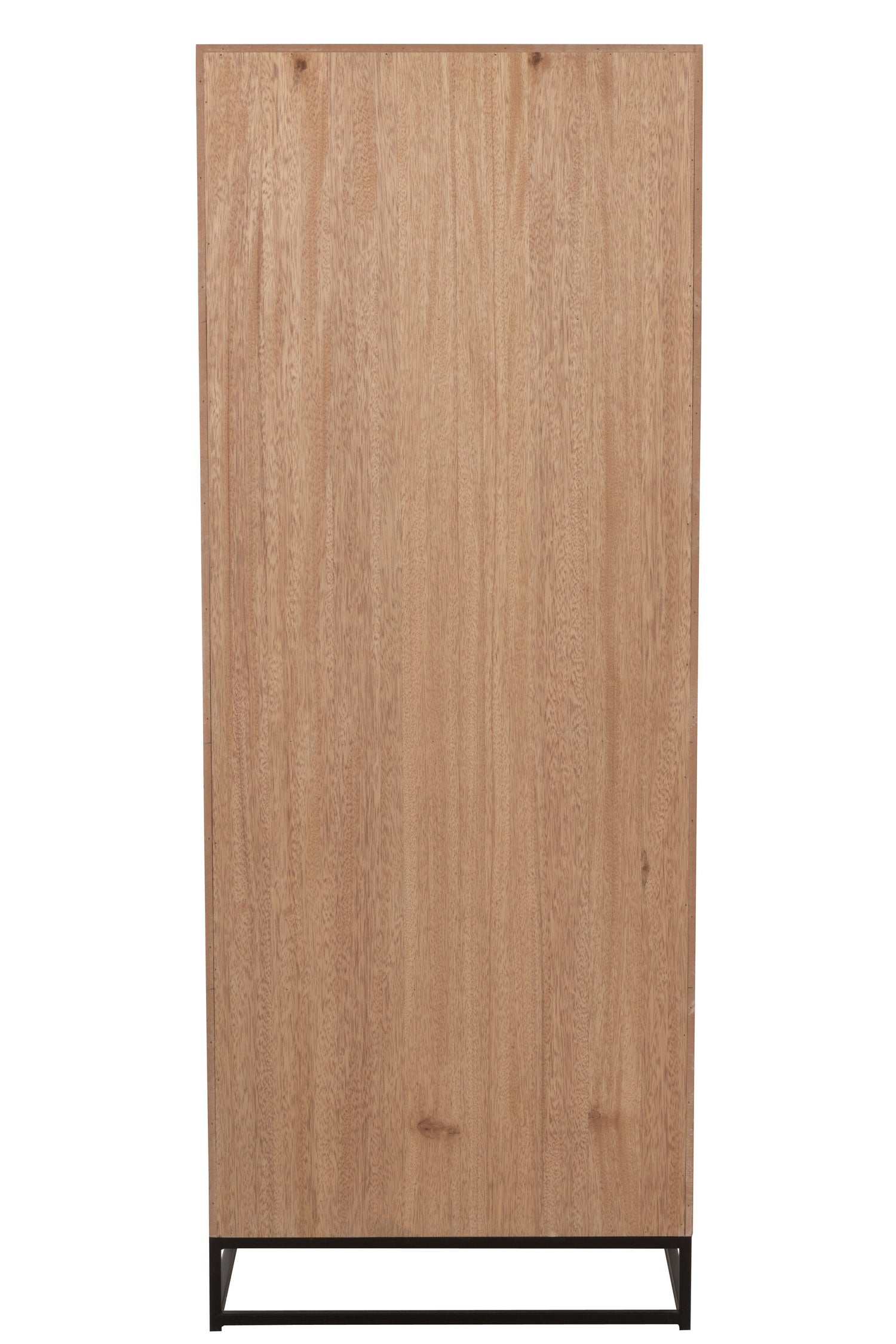 Kast Hoog 3 Laden Zigzag Hout/Metaal Natuur/Zwart