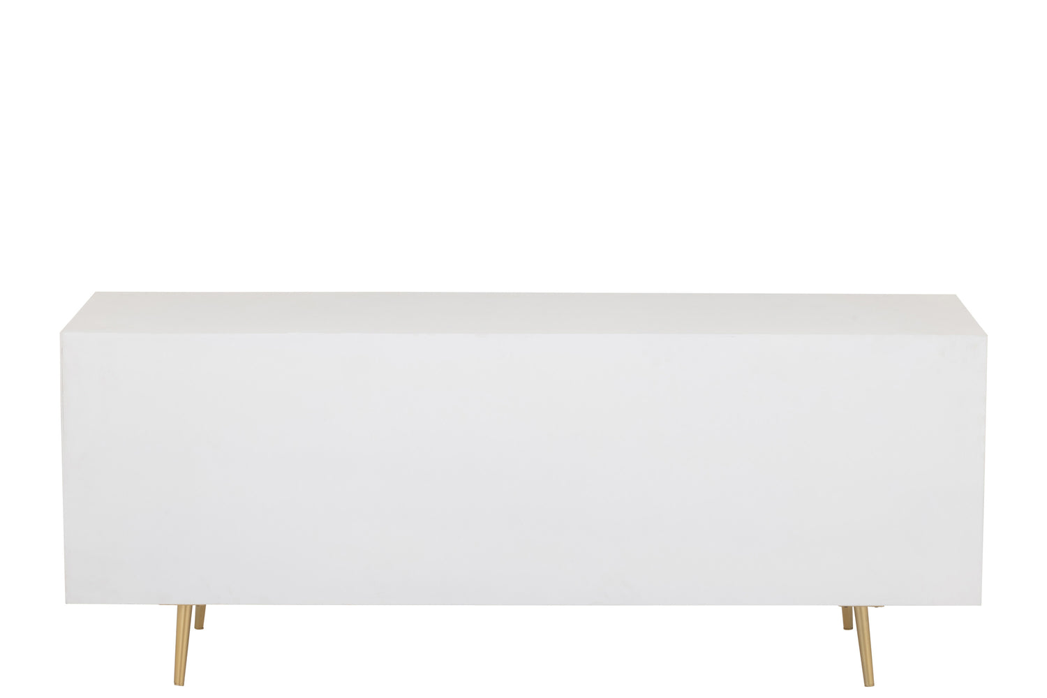 Ladenkast Lijnen 4 Laden 2 Deuren Hout/Metaal Wit/Goud