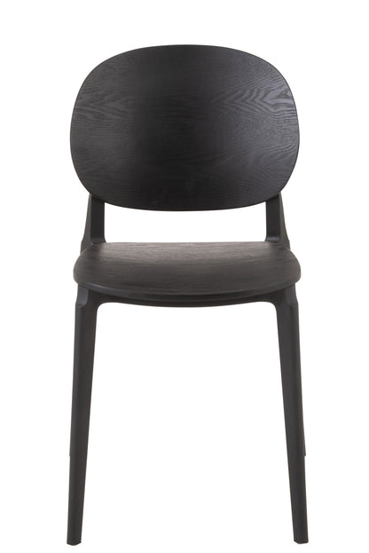 Stoel Basic Polyester/Fineer Zwart