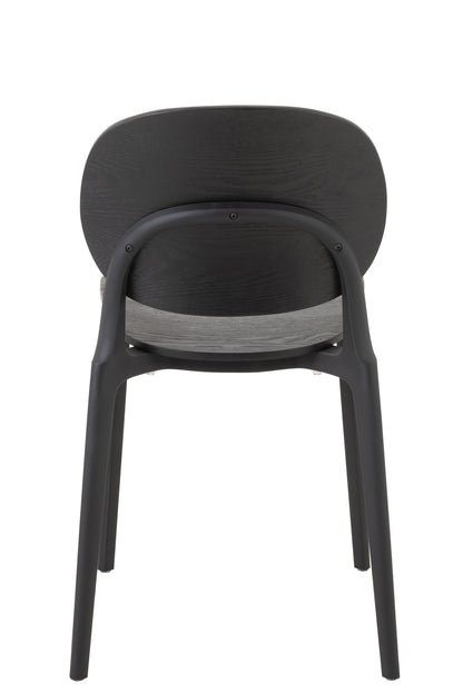Stoel Basic Polyester/Fineer Zwart