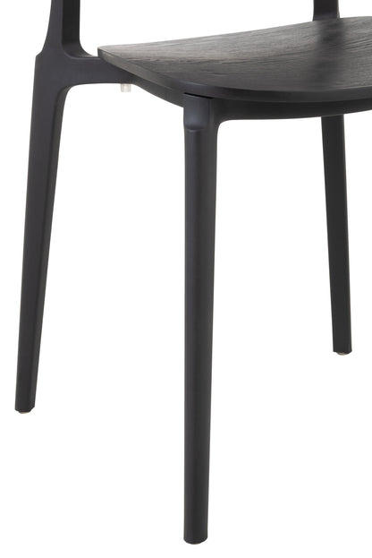 Stoel Basic Polyester/Fineer Zwart
