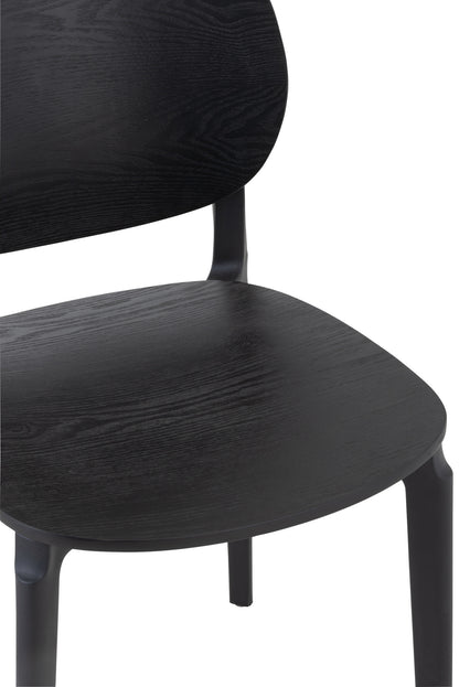 Stoel Basic Polyester/Fineer Zwart