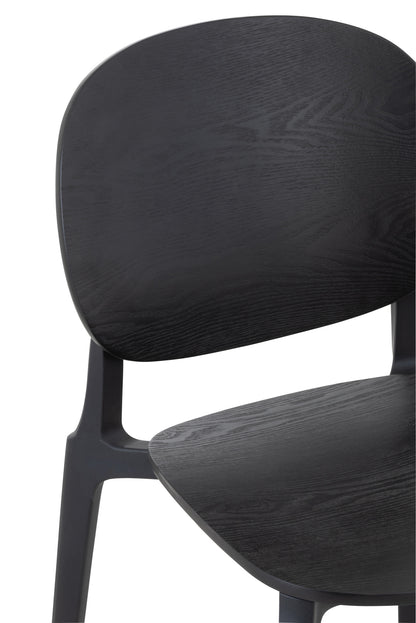 Stoel Basic Polyester/Fineer Zwart