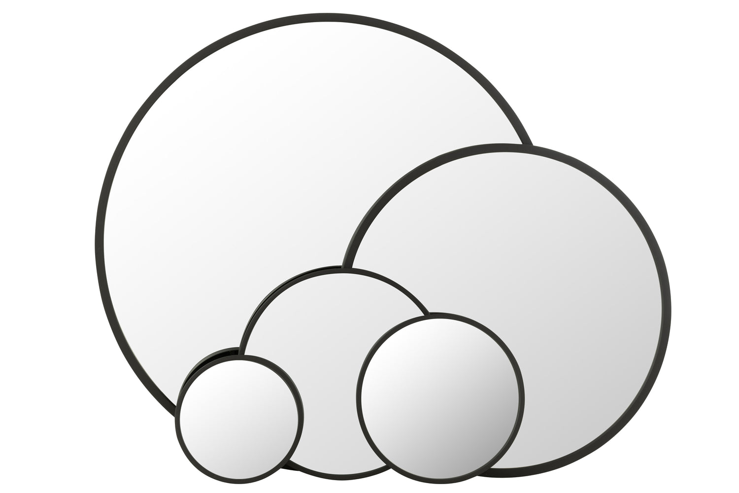 Spiegel Rond Mat Zwart Extra Groot