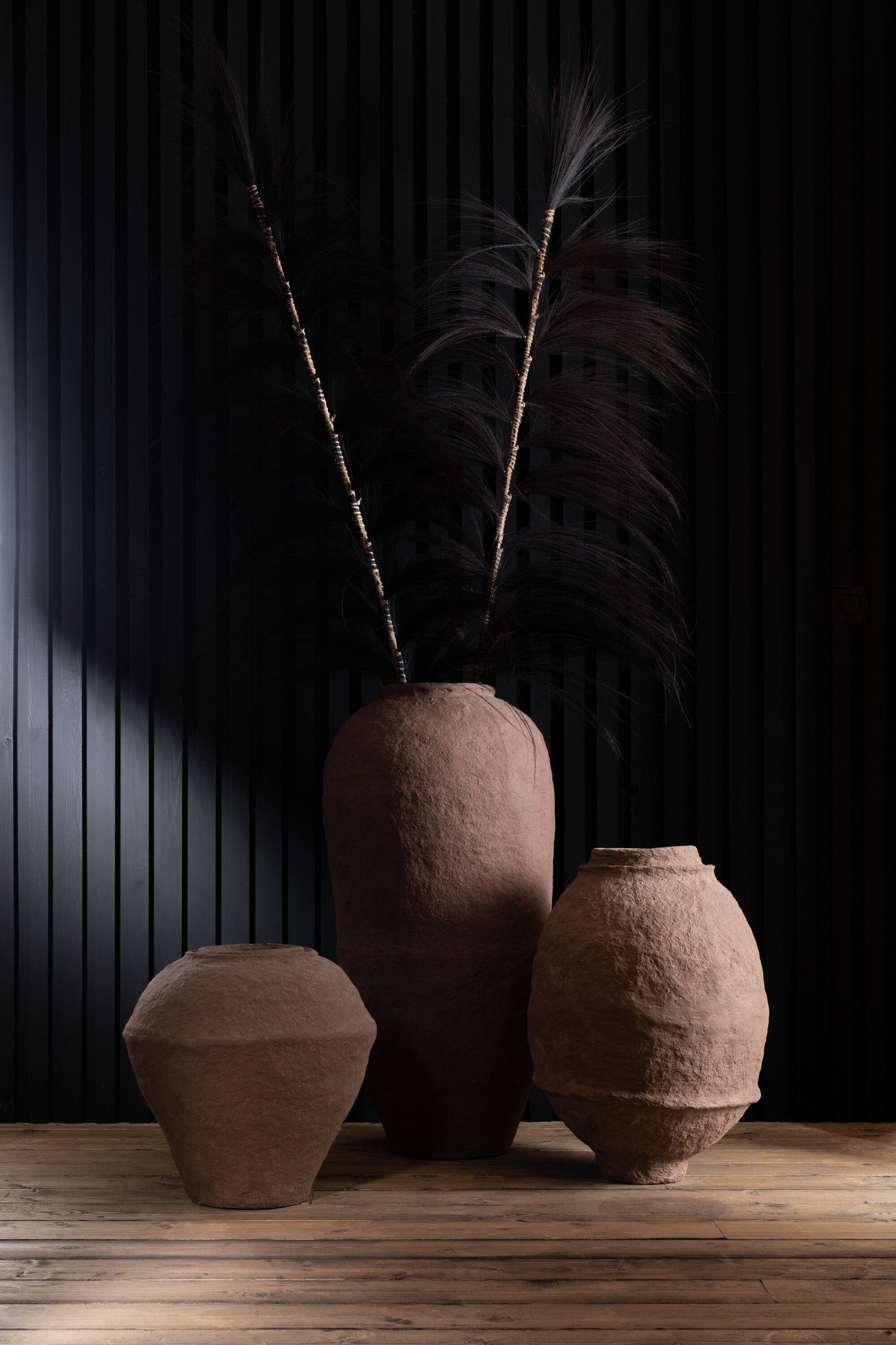 Vaas Papier-maché Bruin Klein