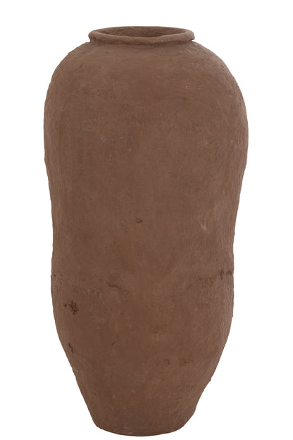 Vaas Papier-maché Bruin Groot
