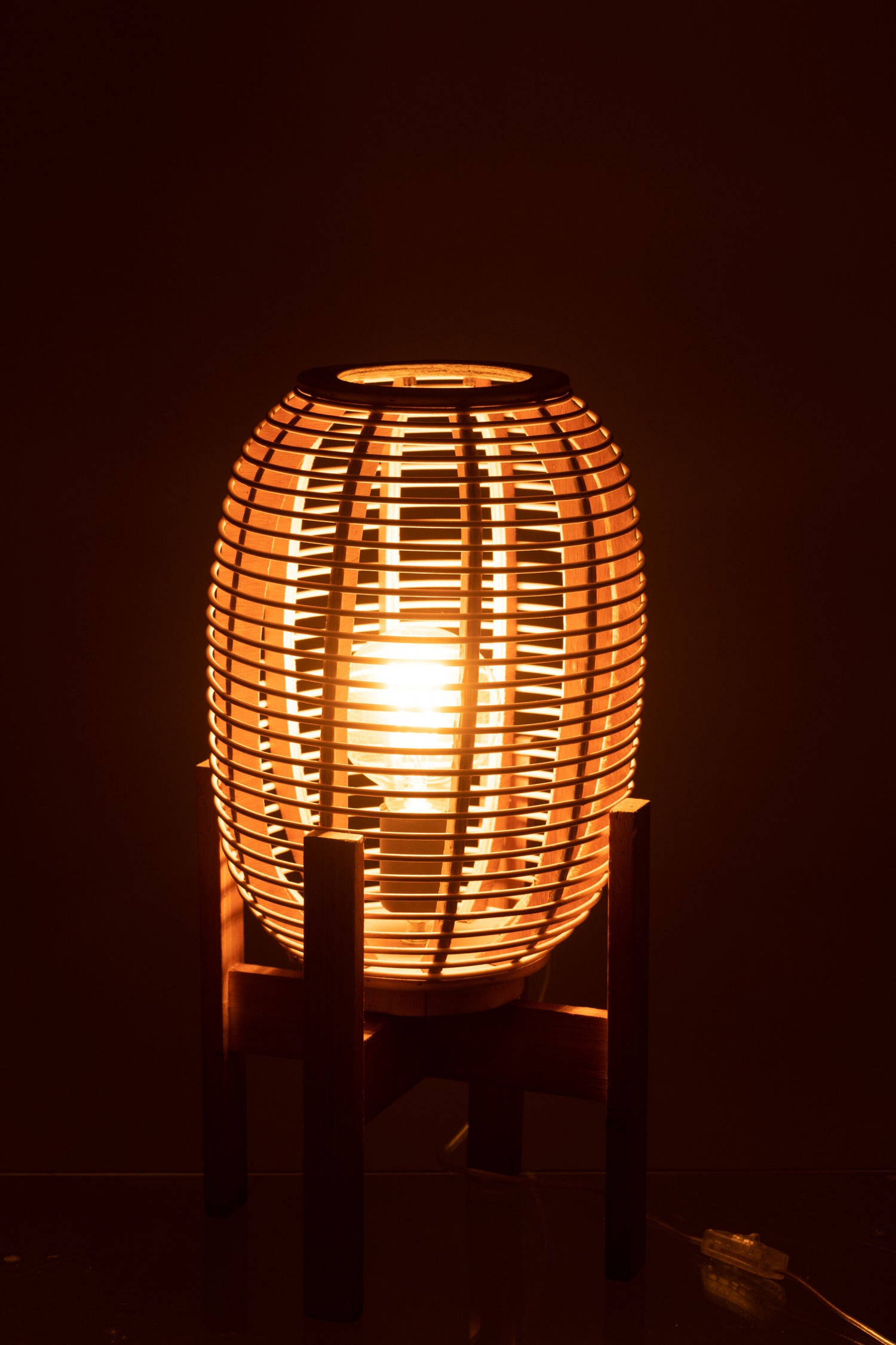 J-Line Lampstatief Noa Wd/Bamb Nat S