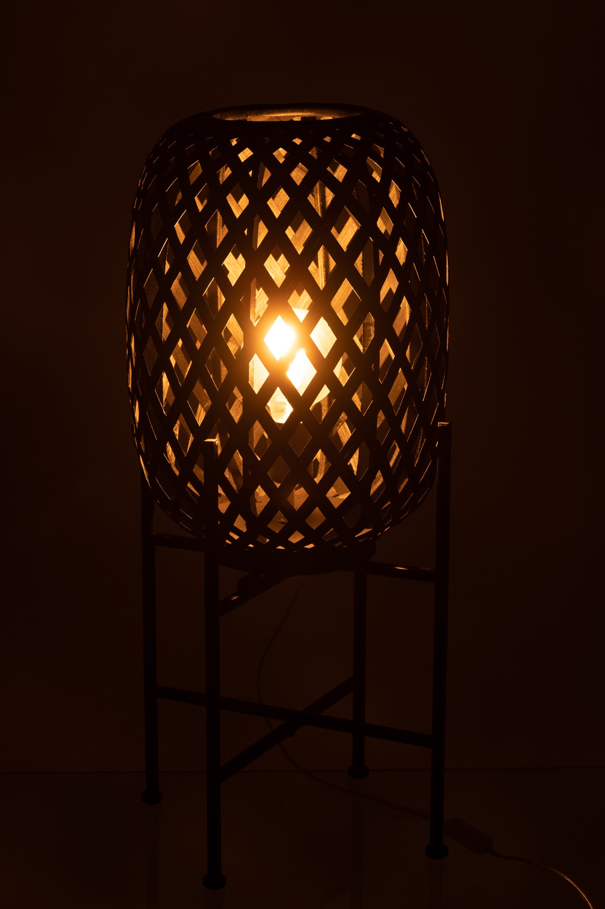 J-Line Belvivere Staande Lamp Black Bamboo