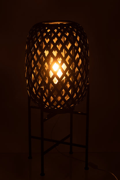 J-Line Belvivere Staande Lamp Black Bamboo