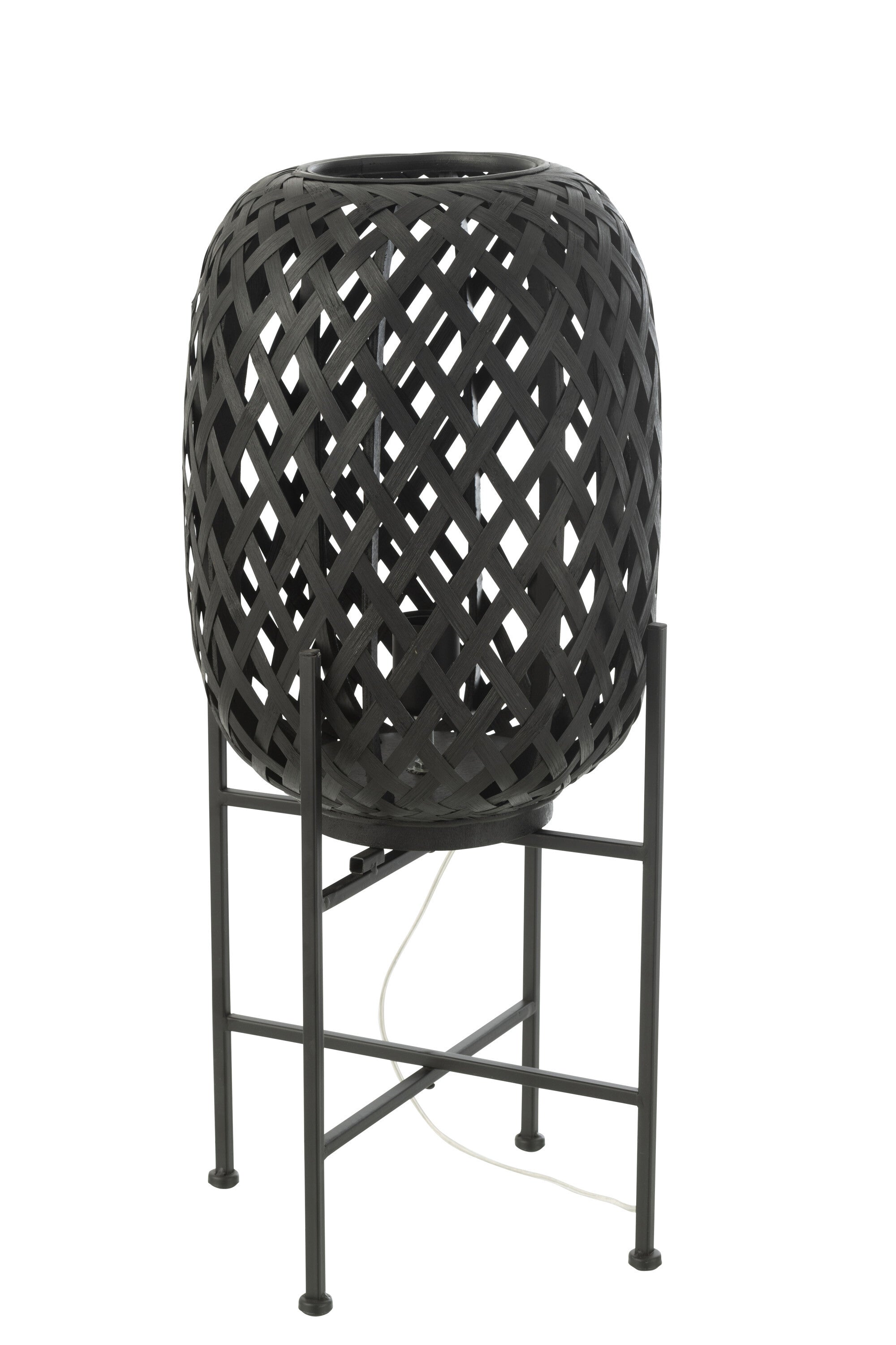 J-Line Belvivere Staande Lamp Black Bamboo