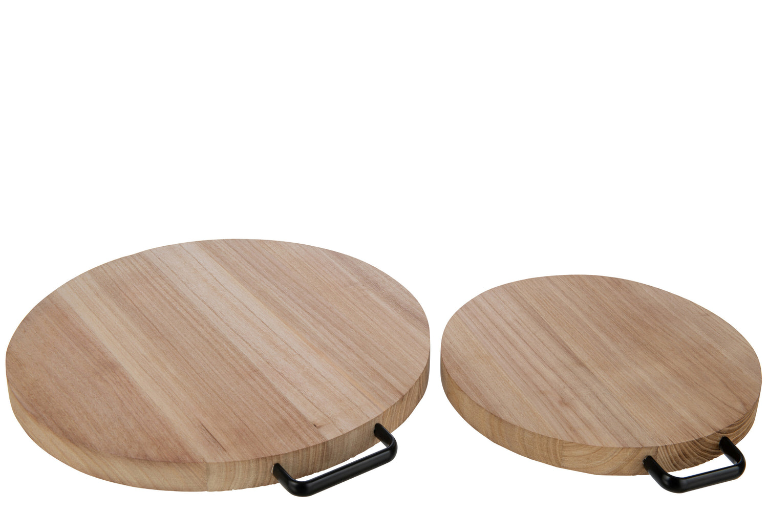 J-Line Rond snijplank - hout - naturel - L