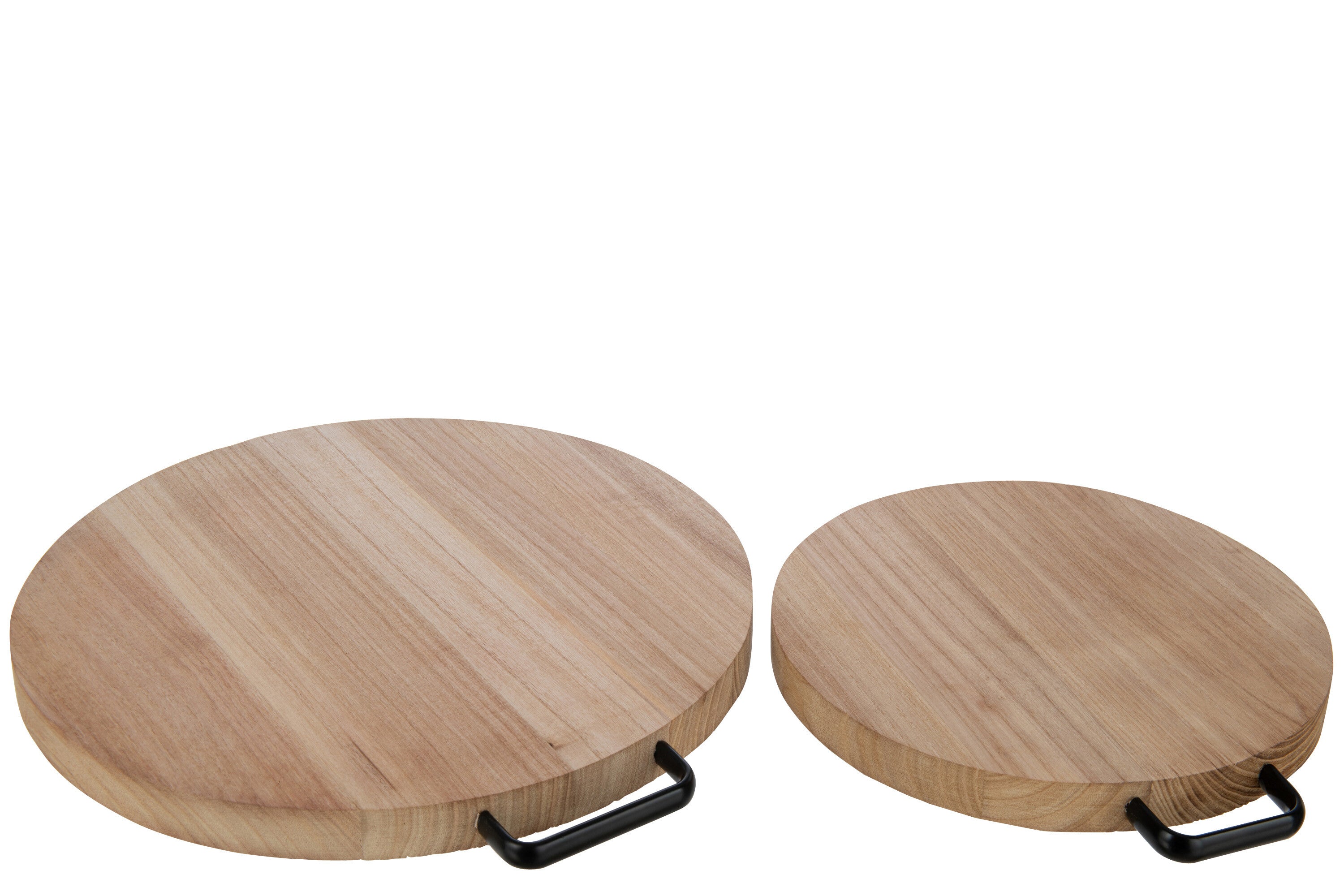 J-Line Rond snijplank - hout - naturel - L