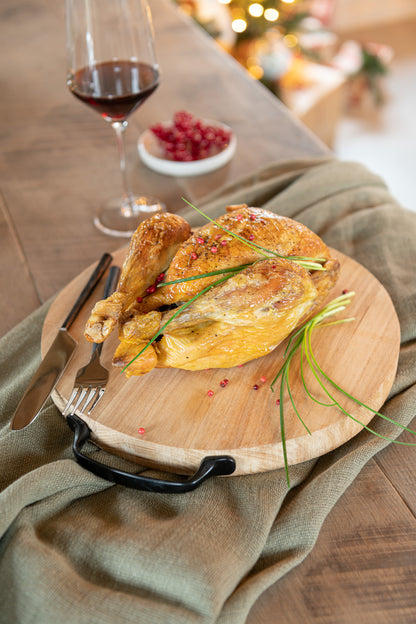 J-Line Rond snijplank - hout - naturel - L