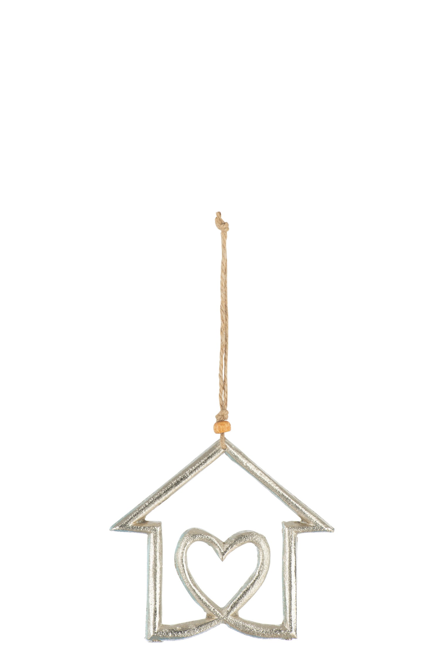 J-Line Huis Hart Hangend Aluminium Zilver