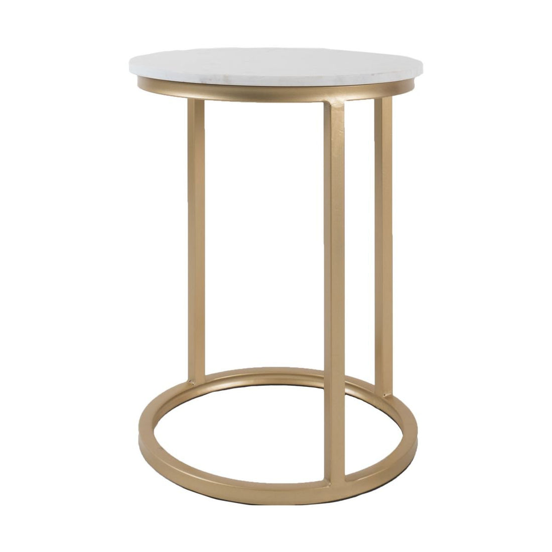 Laptoptafel Mitch Marmer Rond - Wit/Goud