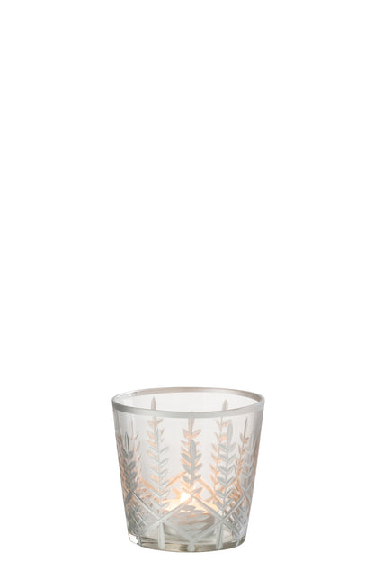 Orkaan Chloe Glas Transparant/Zilver Klein