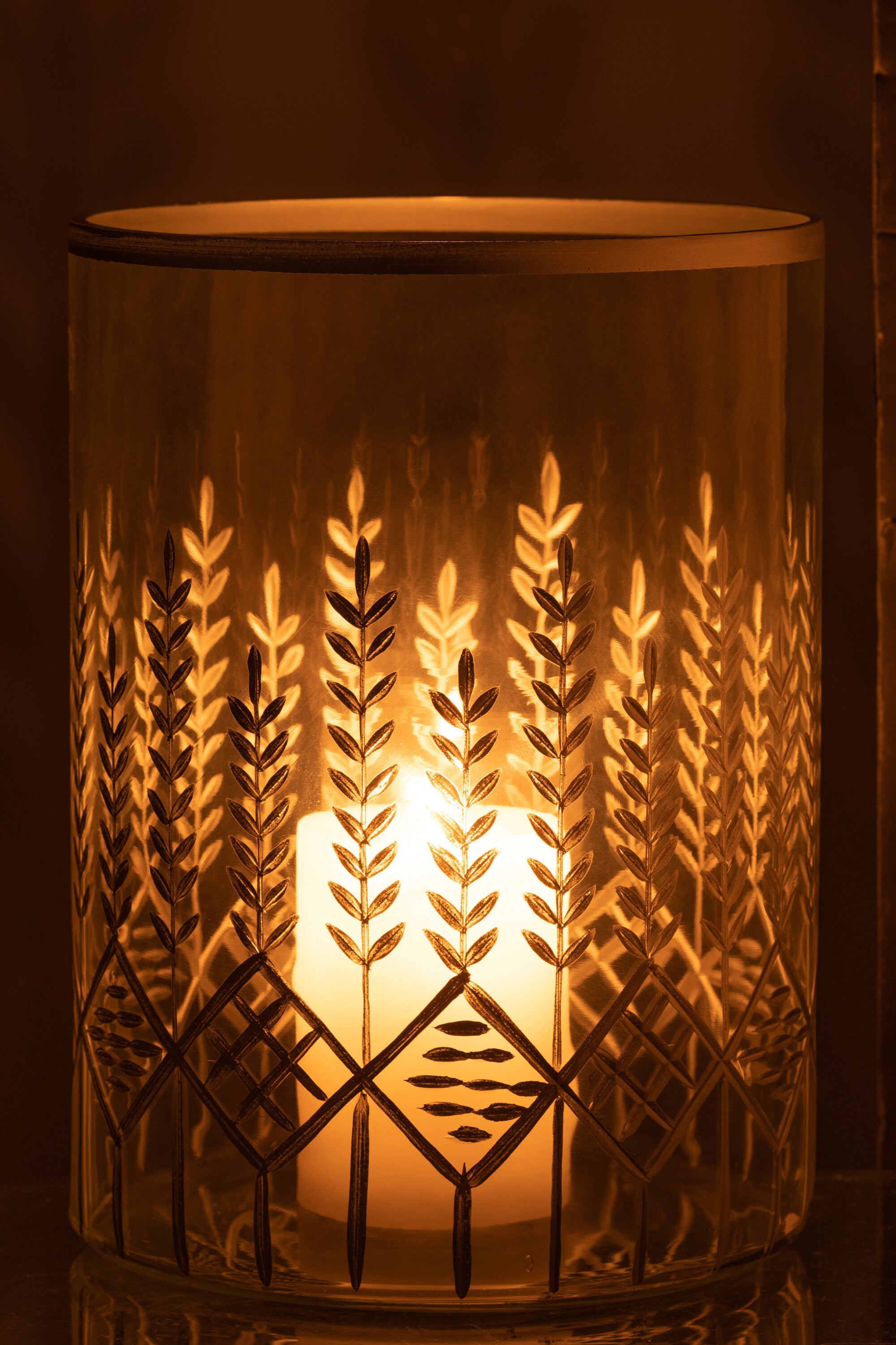 Orkaan Chloe Glas Transparant/Zilver Groot