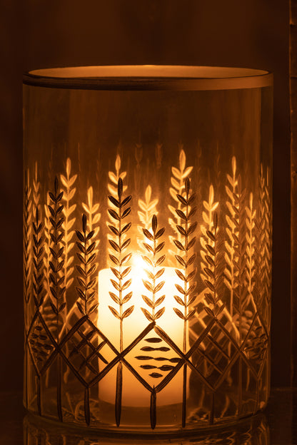 Orkaan Chloe Glas Transparant/Zilver Groot