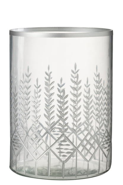 Orkaan Chloe Glas Transparant/Zilver Groot