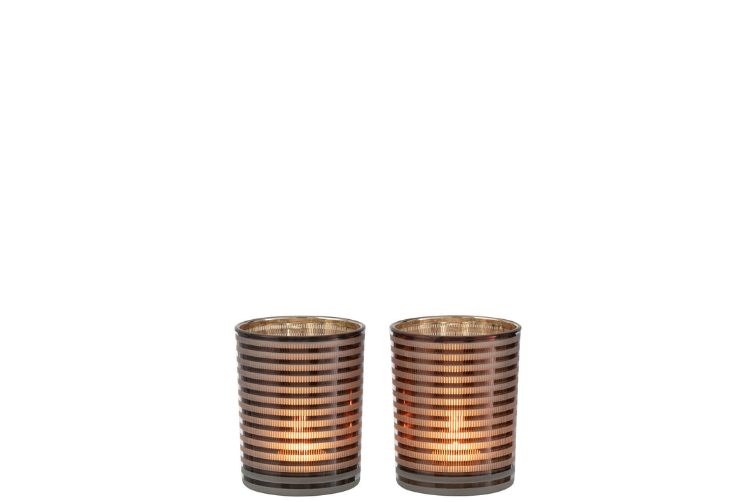 Orkaanstrepen Glas Br Klein