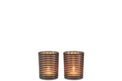 Orkaanstrepen Glas Br Klein