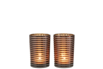Orkaanstrepen Glas Br Medium