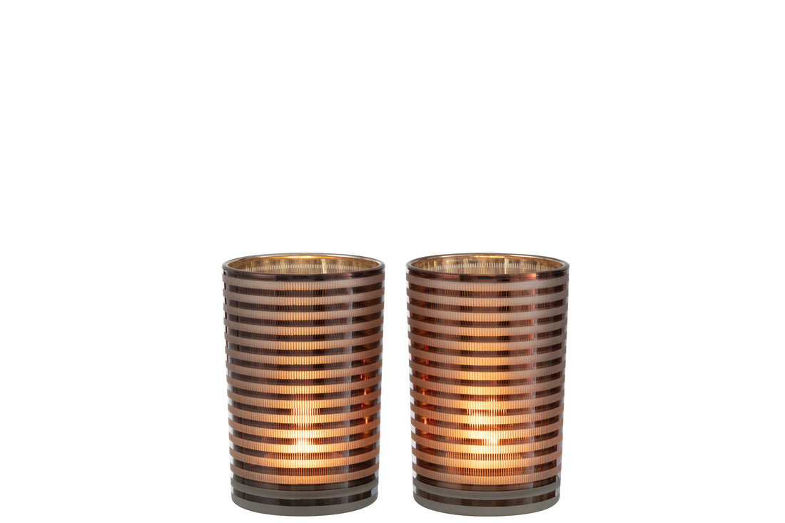 Orkaanstrepen Glas Br Medium