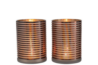 Orkaanstrepen Glas Br Groot