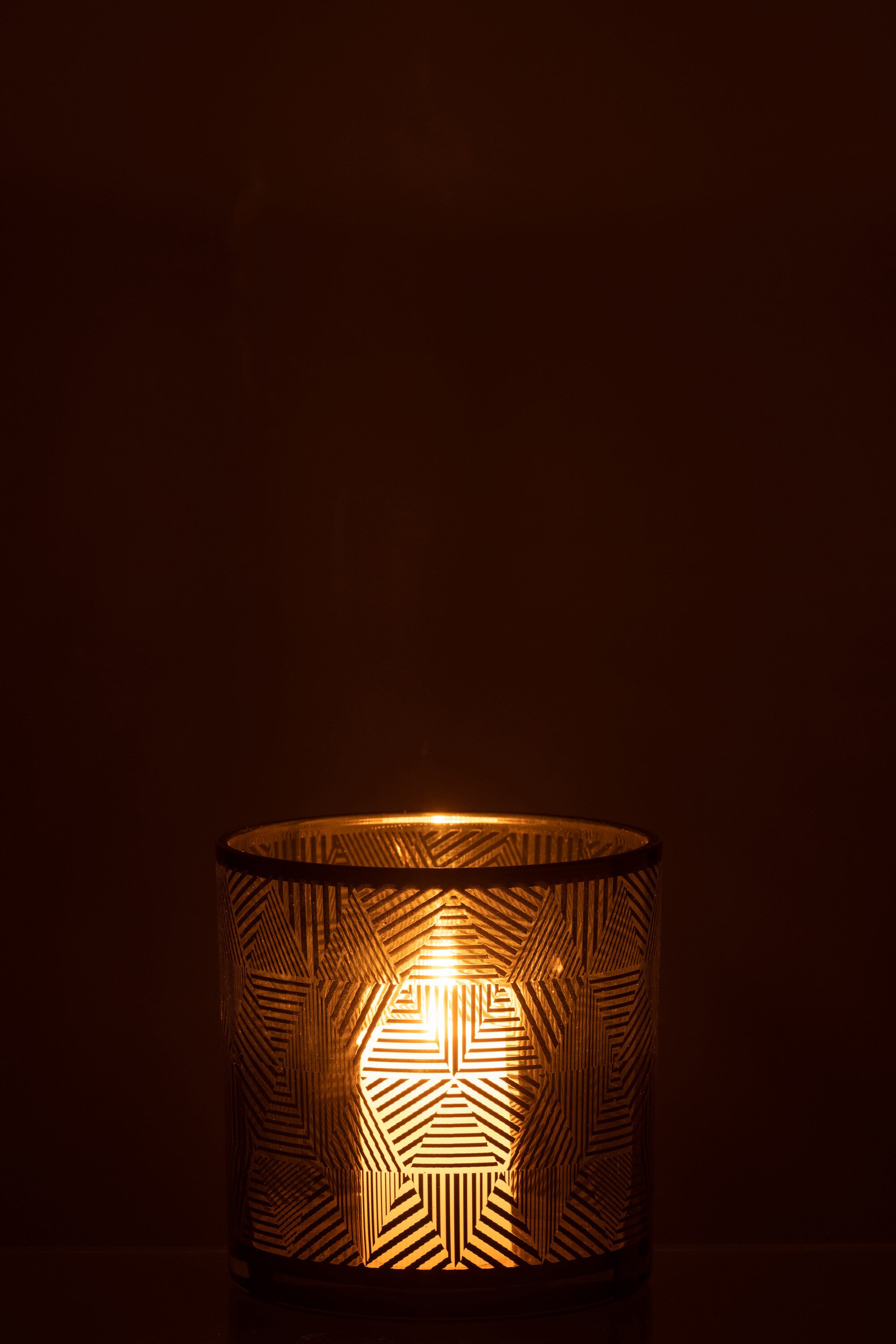 Orkaan Driehoeken Strepen Glas Br Medium