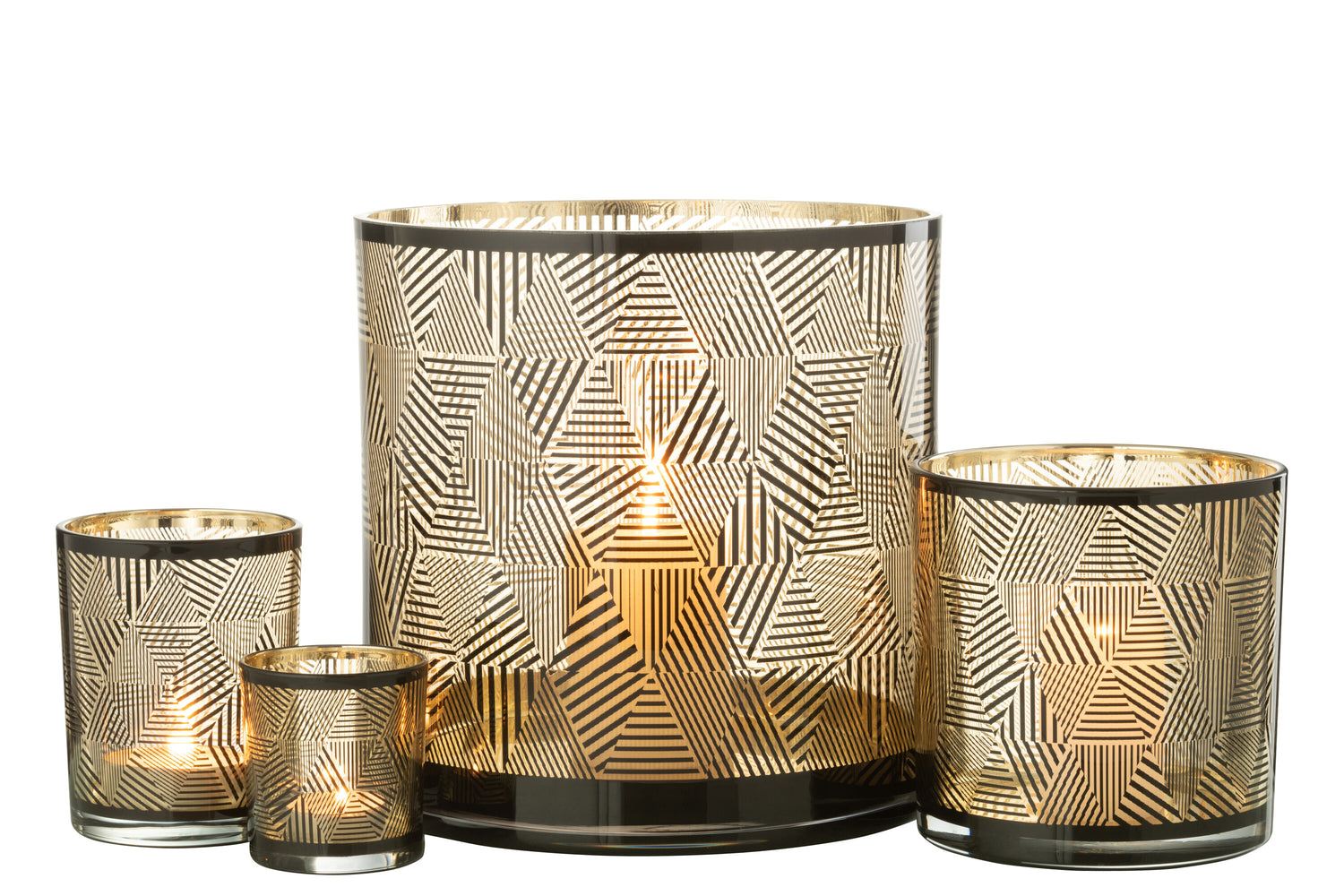 Orkaan Driehoeken Strepen Glas Br Groot