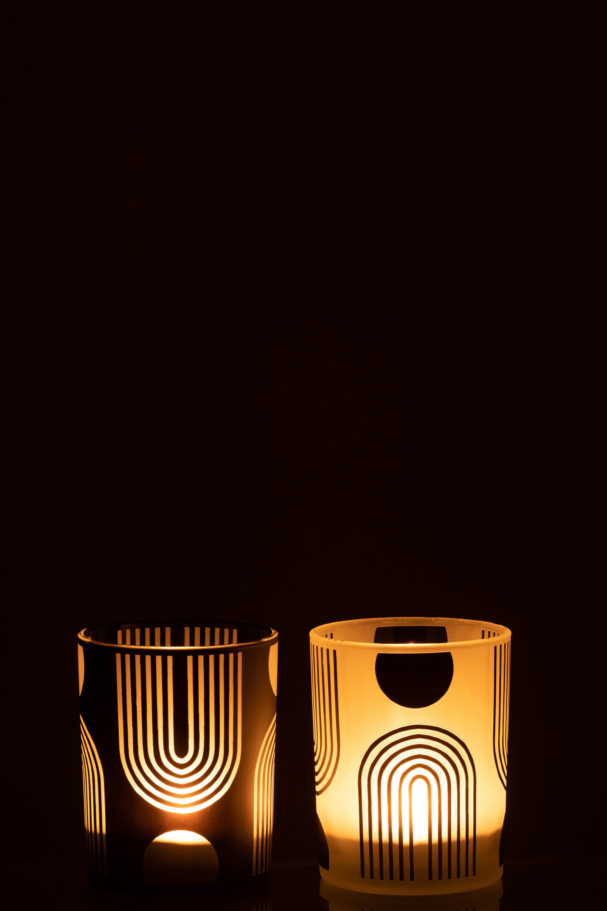 Orkaan Noords Glas Mat Zwart/Wit Medium Assortiment Van 2